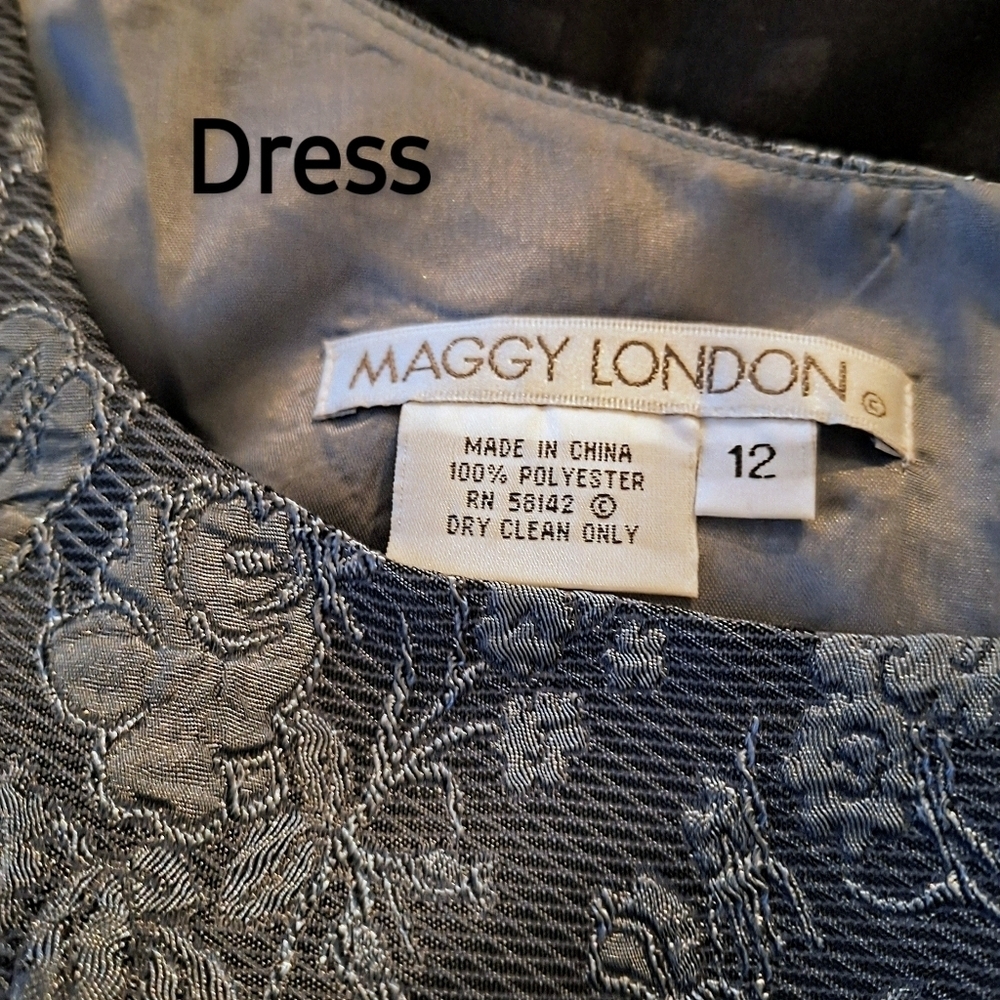 Maggie London Brocade Patterned Dress and Jacket Ensemble - Picture 5 of 6